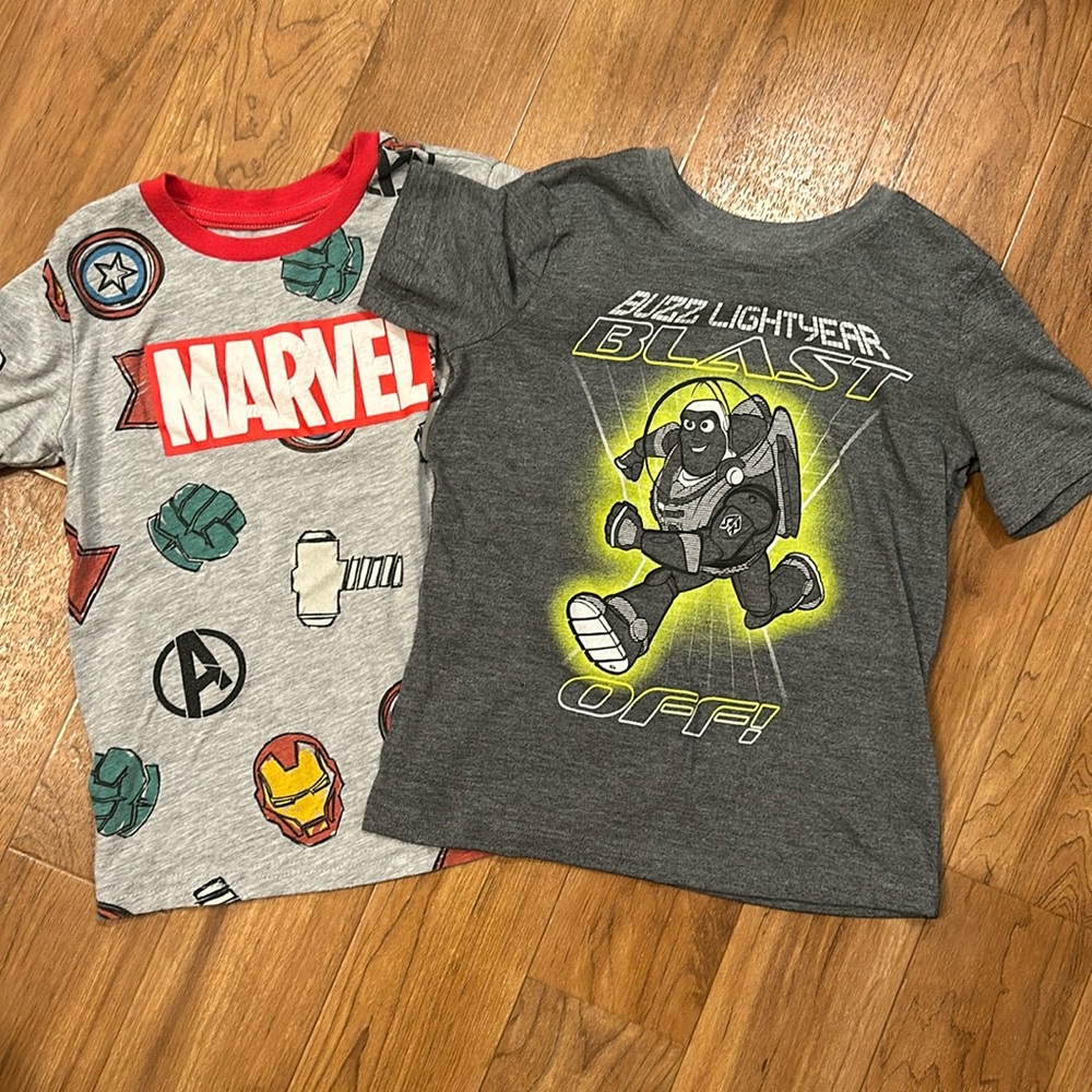 Disney and Marvel Jumping Beans Boys T-Shirts Set of 2